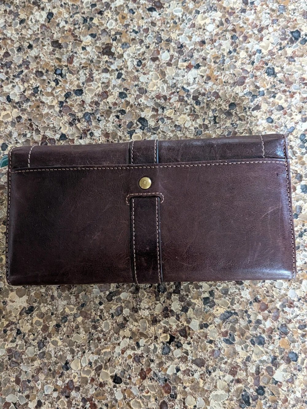 Vintage Coach Legacy trifold wallet Dark Brown Leather Wallet